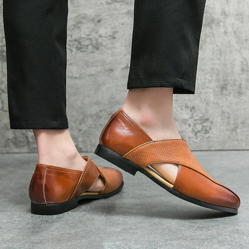 François Blanchet Cross-Strap Loafers With Side Cut-Out - Image 7