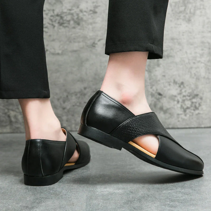 François Blanchet Cross-Strap Loafers With Side Cut-Out - Image 8