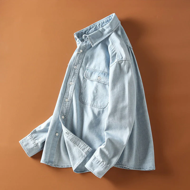 François Blanchet Retro Denim Shirt - Image 4