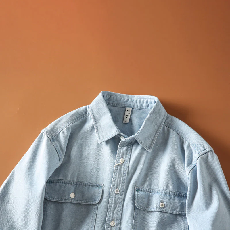 François Blanchet Retro Denim Shirt - Image 5