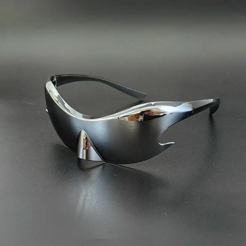 Futuristic Shield Sunglasses with Reflective Finish - Image 5