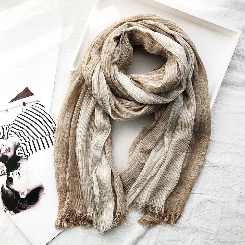 Heritage Stripe Linen Scarf - Image 3