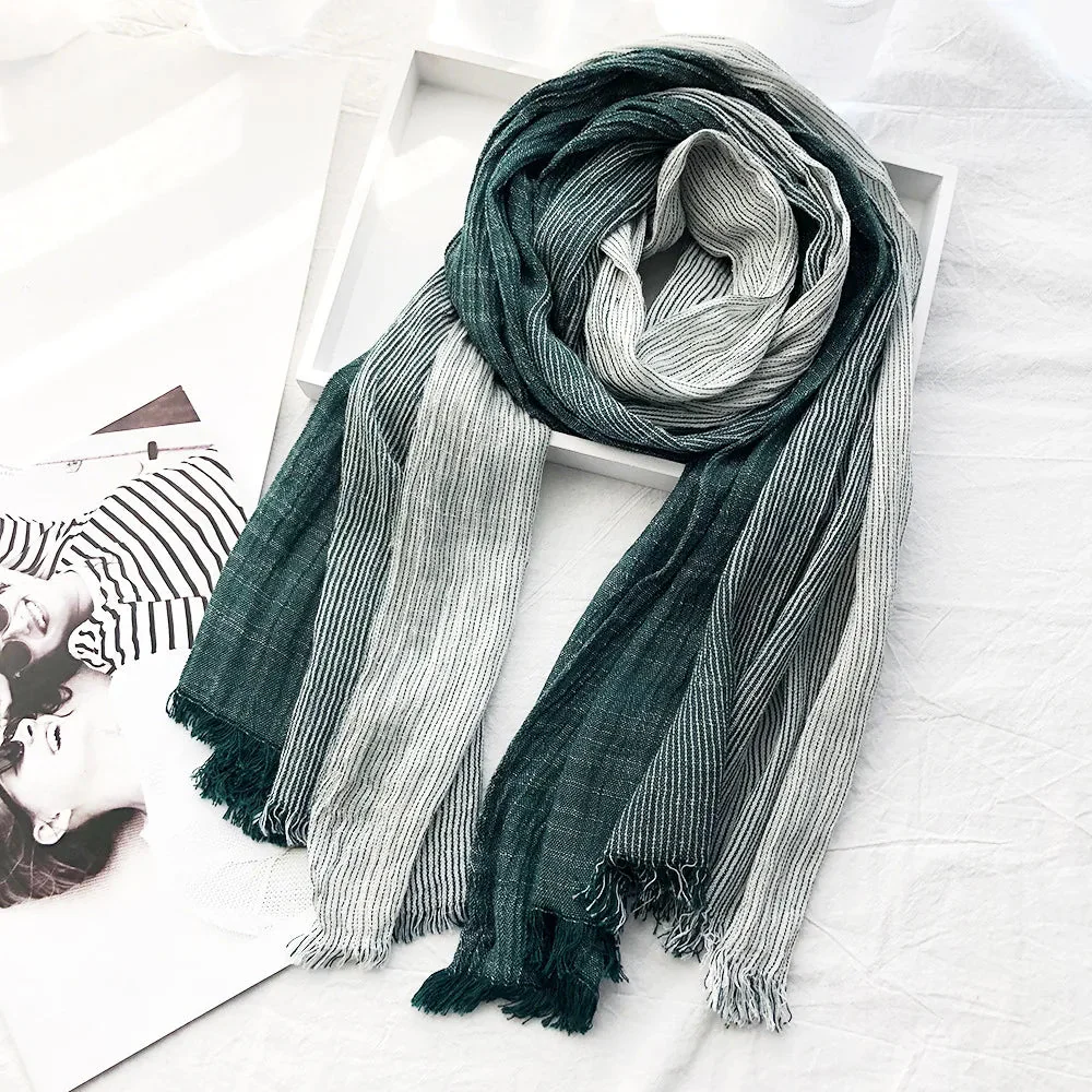 Heritage Stripe Linen Scarf - Image 4