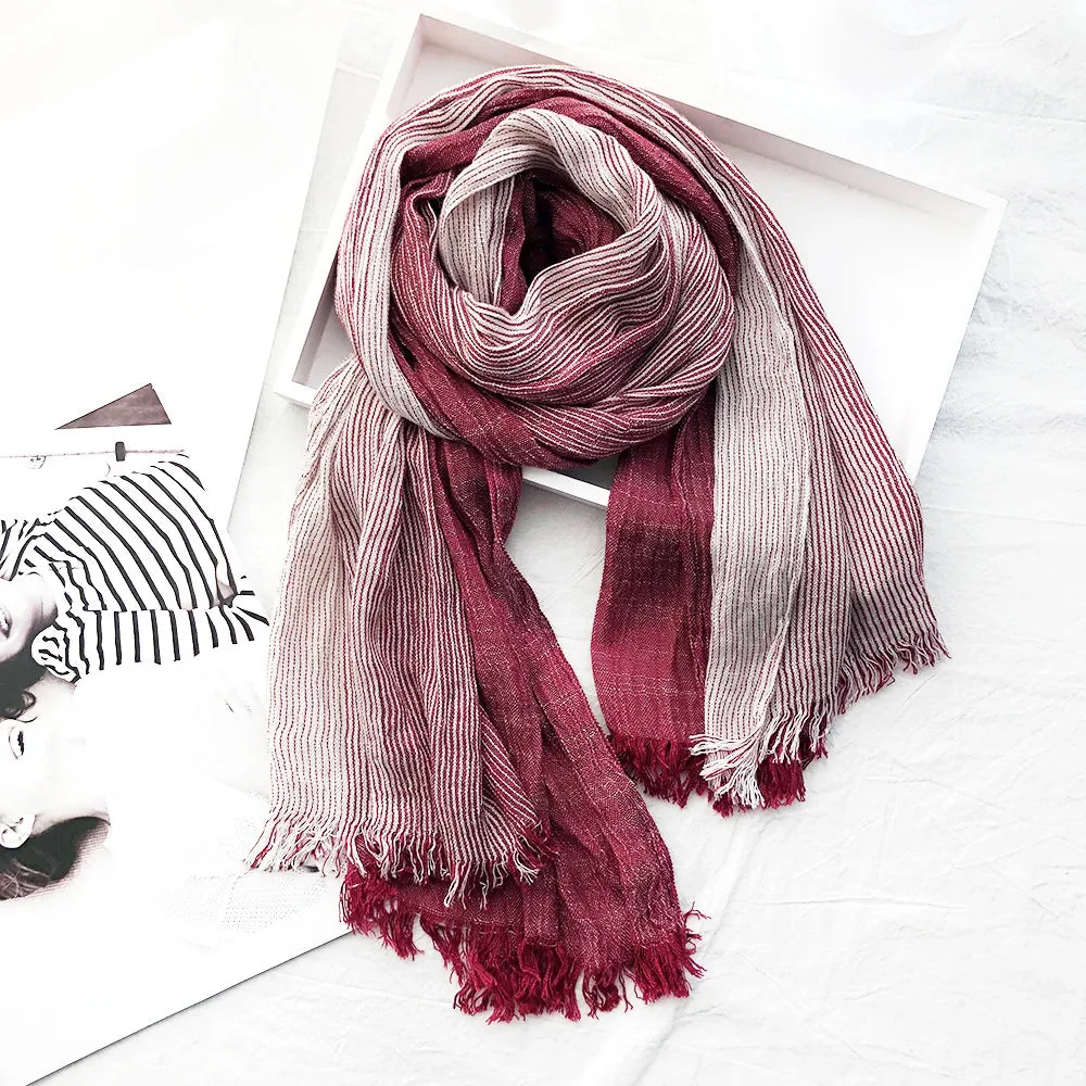 Heritage Stripe Linen Scarf - Image 5