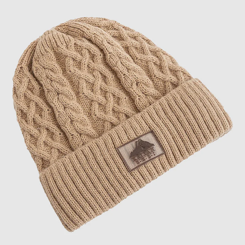 Knitted Beanie with Fold-Over Cuff and Fleece Interior - Image 6