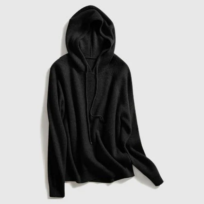 Knitted Cashmere Hooded Women’s Winter Sweater - Image 3
