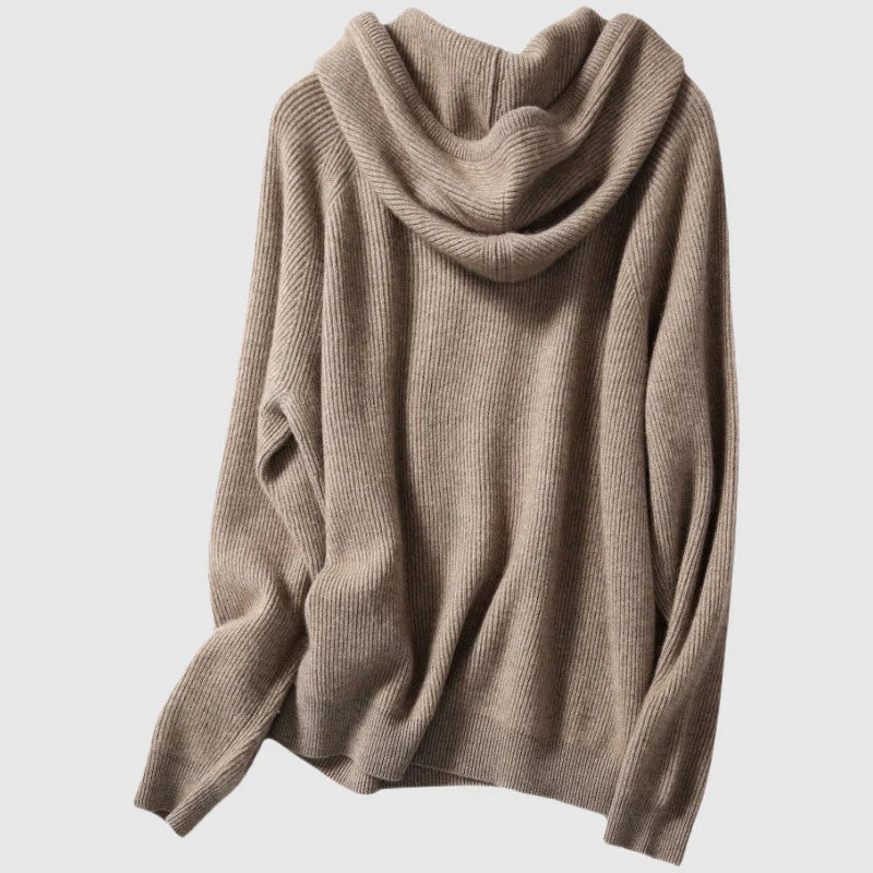 Knitted Cashmere Hooded Women’s Winter Sweater - Image 4