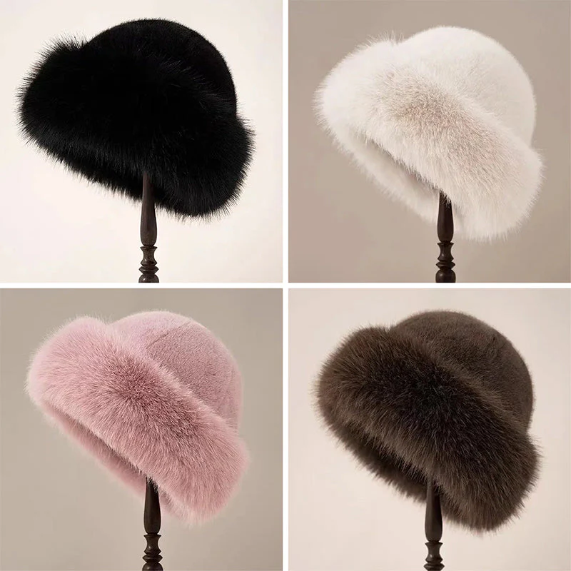 La Magia Faux Fur Hat by Giuliana - Image 5