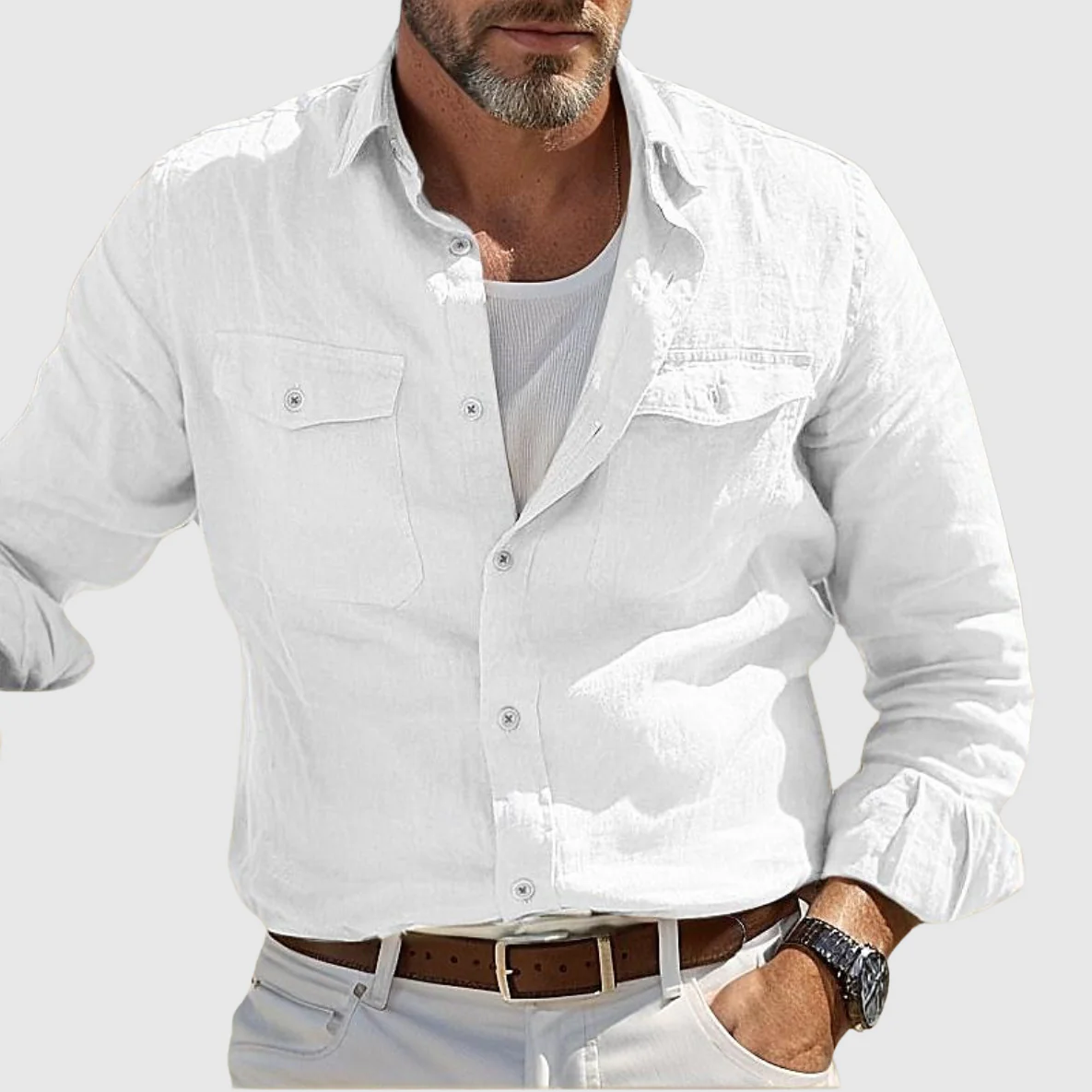 Lorenzo Vitali Coastal Linen Shirt - Image 2
