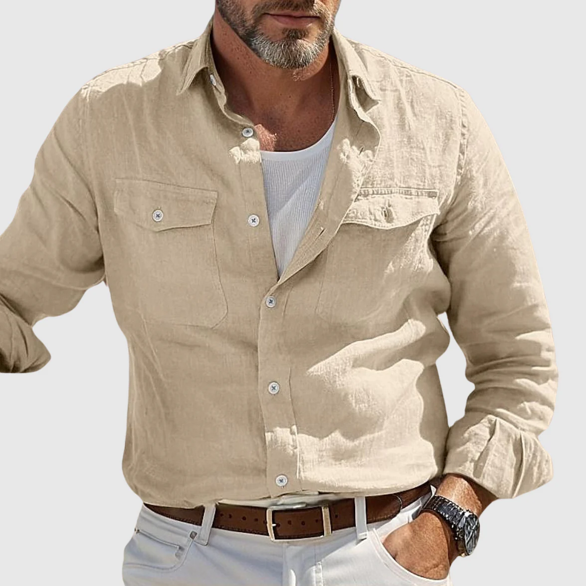 Lorenzo Vitali Coastal Linen Shirt - Image 3