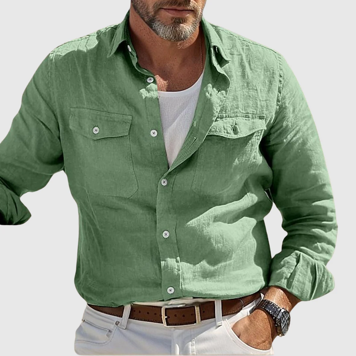 Lorenzo Vitali Coastal Linen Shirt - Image 4