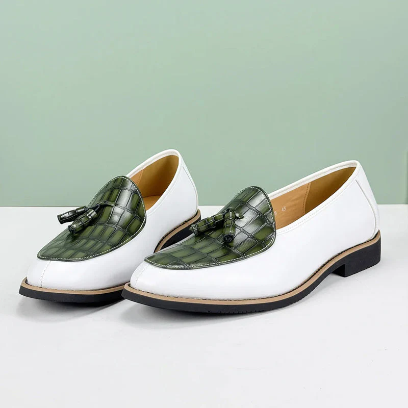 Lorenzo Vitali Croc-Embossed Tassel Loafers - Image 6