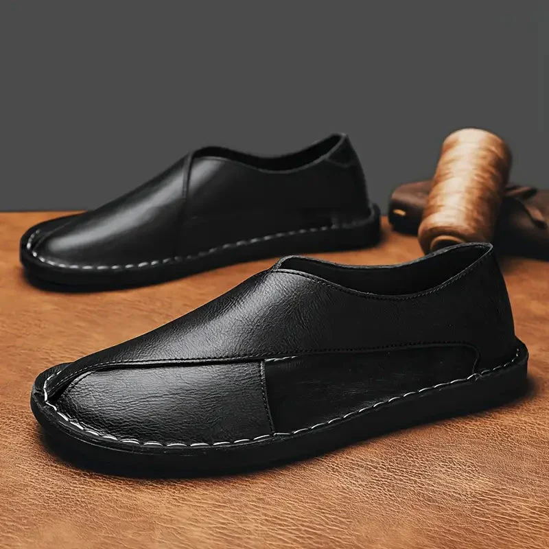 Lorenzo Vitali Cross Front Leather Sandals - Image 4