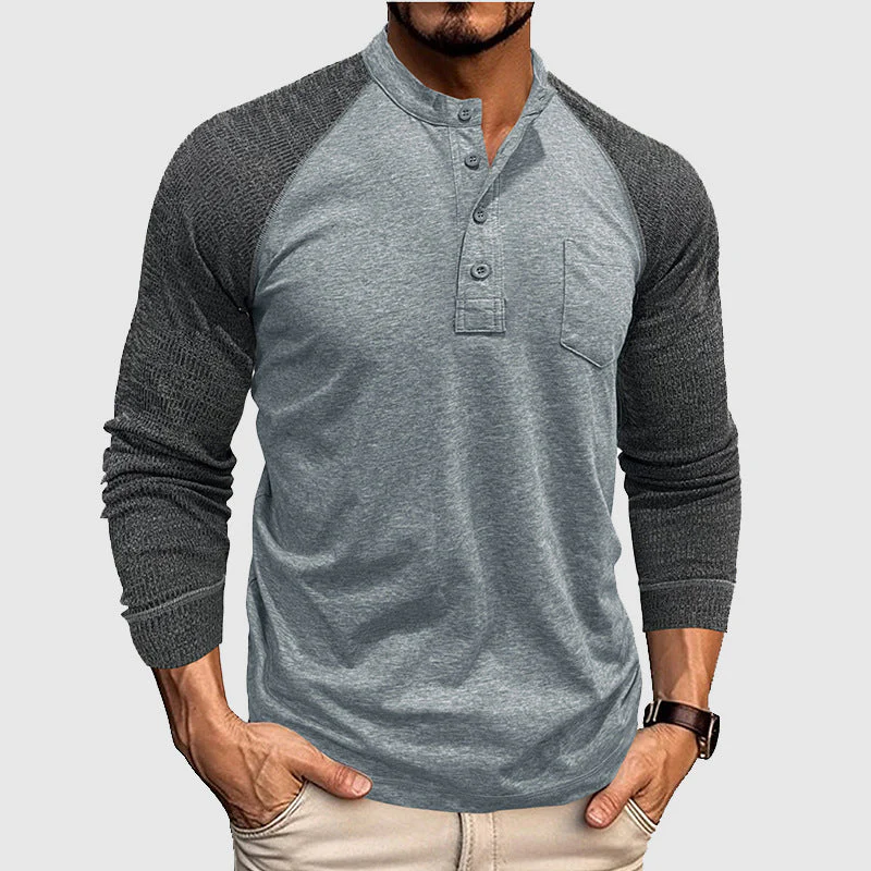 Lorenzo Vitali Dual Tone Henley Shirt - Image 4