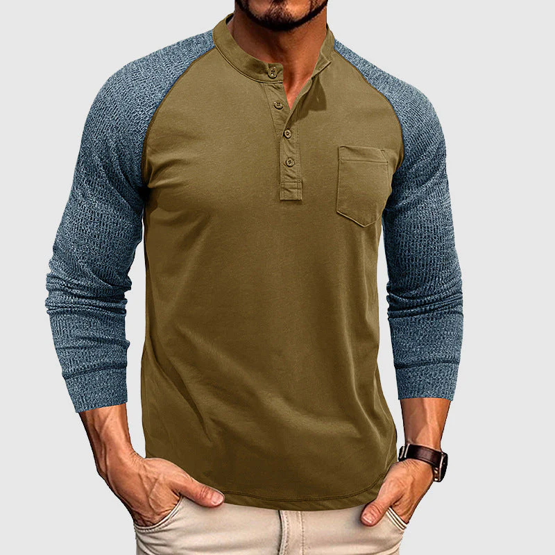 Lorenzo Vitali Dual Tone Henley Shirt - Image 5
