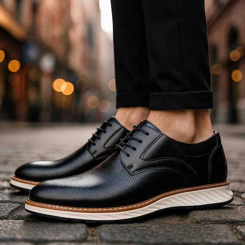 Lorenzo Vitali Lace-Up Shoes with Perforated Finish - Image 6