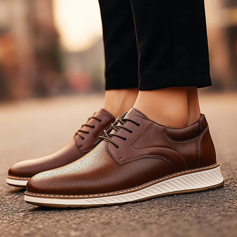 Lorenzo Vitali Lace-Up Shoes with Perforated Finish - Image 7