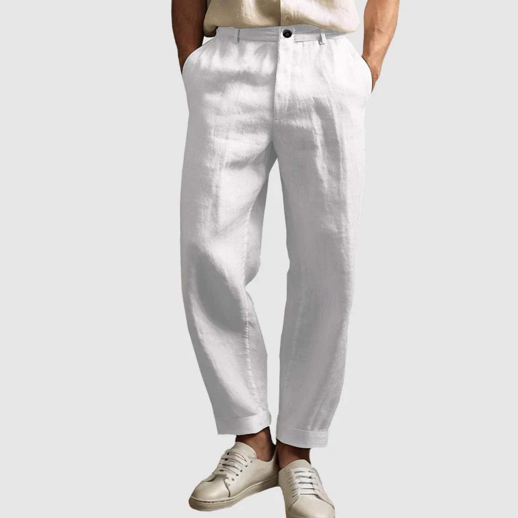 Lorenzo Vitali Linen Straight Cut Pants - Image 2