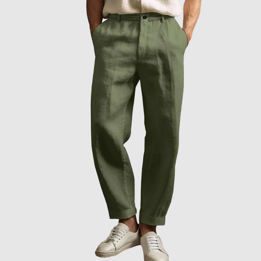 Lorenzo Vitali Linen Straight Cut Pants - Image 3