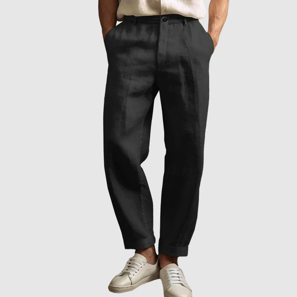 Lorenzo Vitali Linen Straight Cut Pants - Image 4