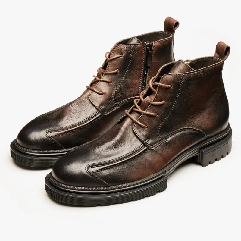 Lorenzo Vitali Retro Ankle Boots with Chunky Sole - Image 3