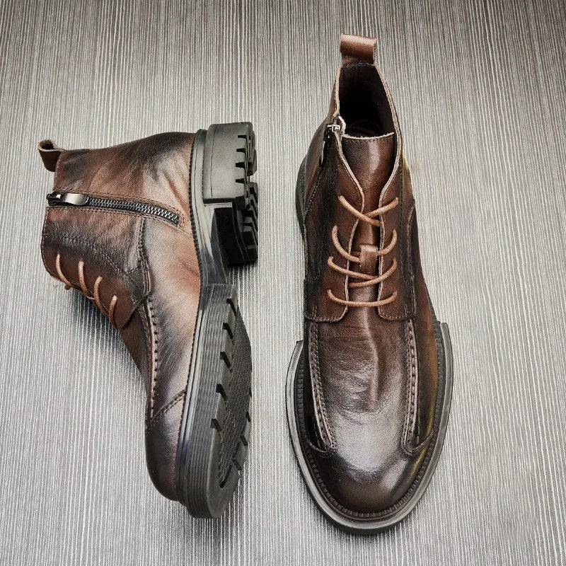 Lorenzo Vitali Retro Ankle Boots with Chunky Sole - Image 4