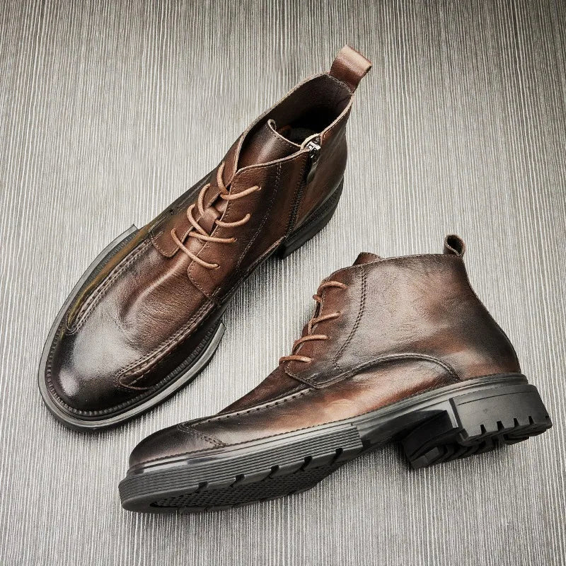 Lorenzo Vitali Retro Ankle Boots with Chunky Sole - Image 6