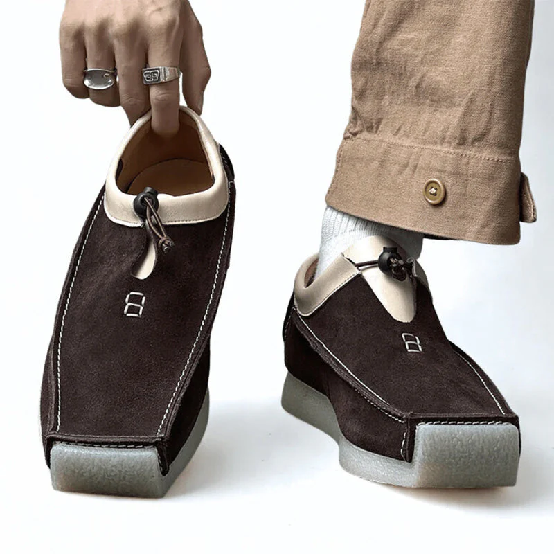 Lorenzo Vitali Suede Loafers with Drawstring Closure - Image 2