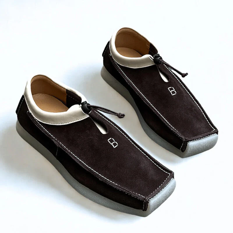 Lorenzo Vitali Suede Loafers with Drawstring Closure - Image 4