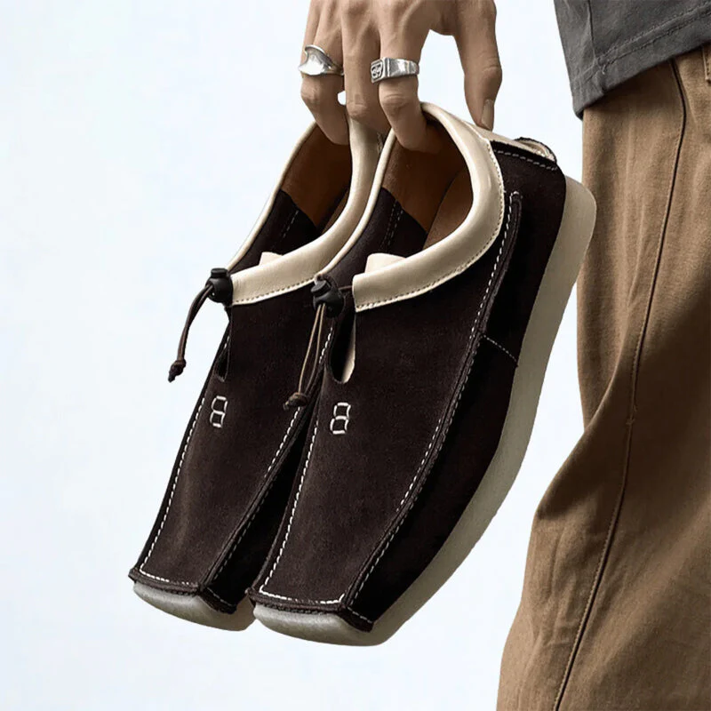 Lorenzo Vitali Suede Loafers with Drawstring Closure - Image 6