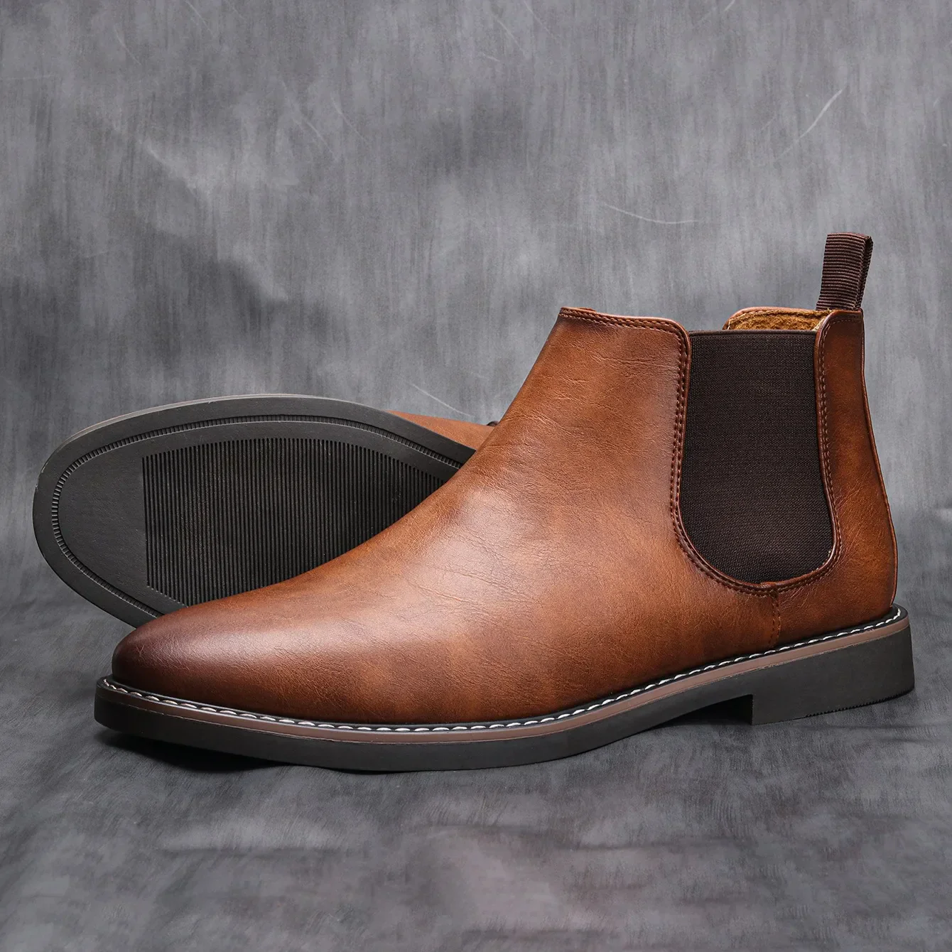 Marco Bianchi Earthtone Classic Chelsea Boots - Image 2