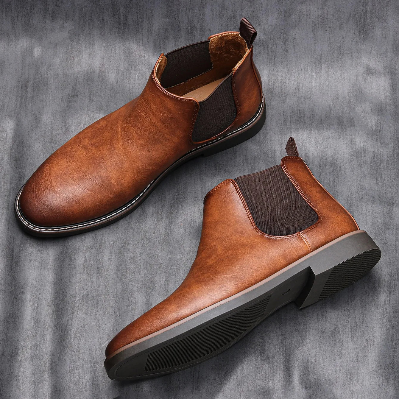 Marco Bianchi Earthtone Classic Chelsea Boots - Image 4