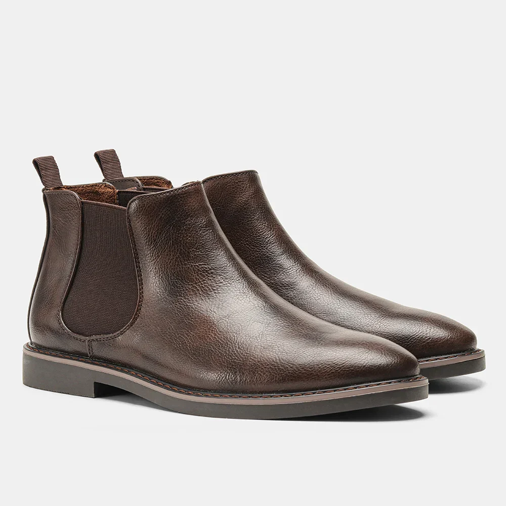 Marco Bianchi Earthtone Classic Chelsea Boots - Image 5