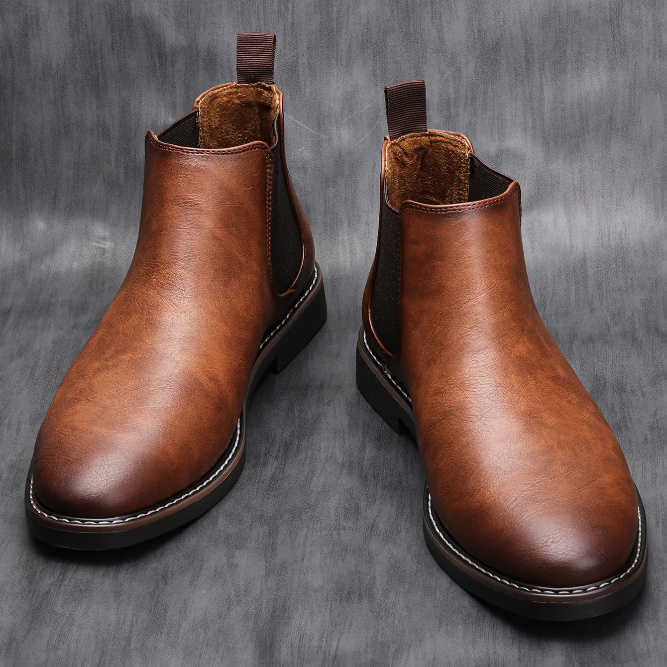 Marco Bianchi Earthtone Classic Chelsea Boots - Image 8