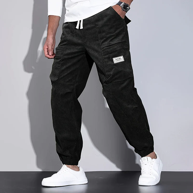 Men’s Corduroy Cargo Pants with Multiple Pockets - Image 6