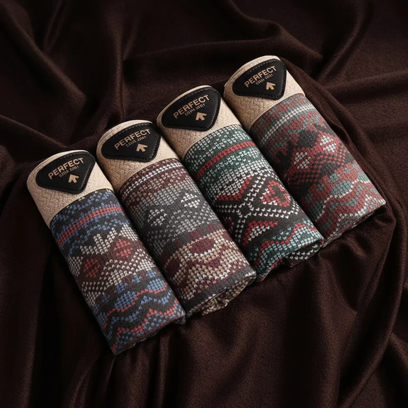 Men’s Cotton Boxer Briefs with Geometric Pattern Design - Image 9