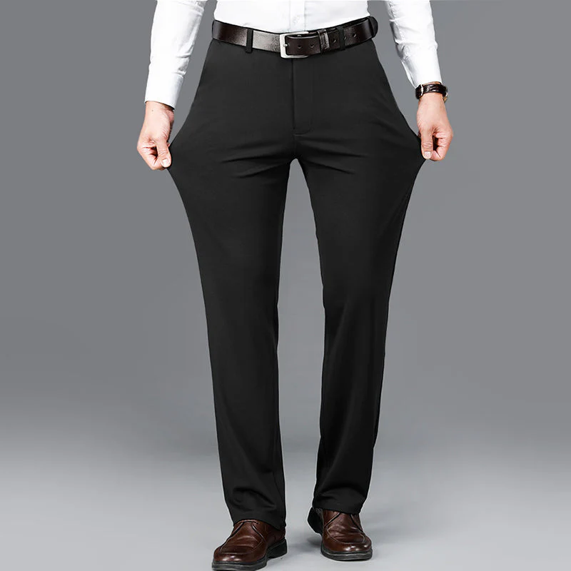 Men’s Elastic Business Pants with Fleece Lining - Image 4
