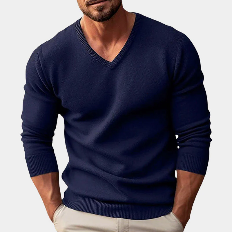Men’s Everyday V-Neck Knit Sweater - Image 3