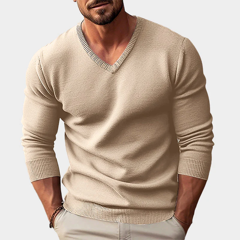 Men’s Everyday V-Neck Knit Sweater - Image 4