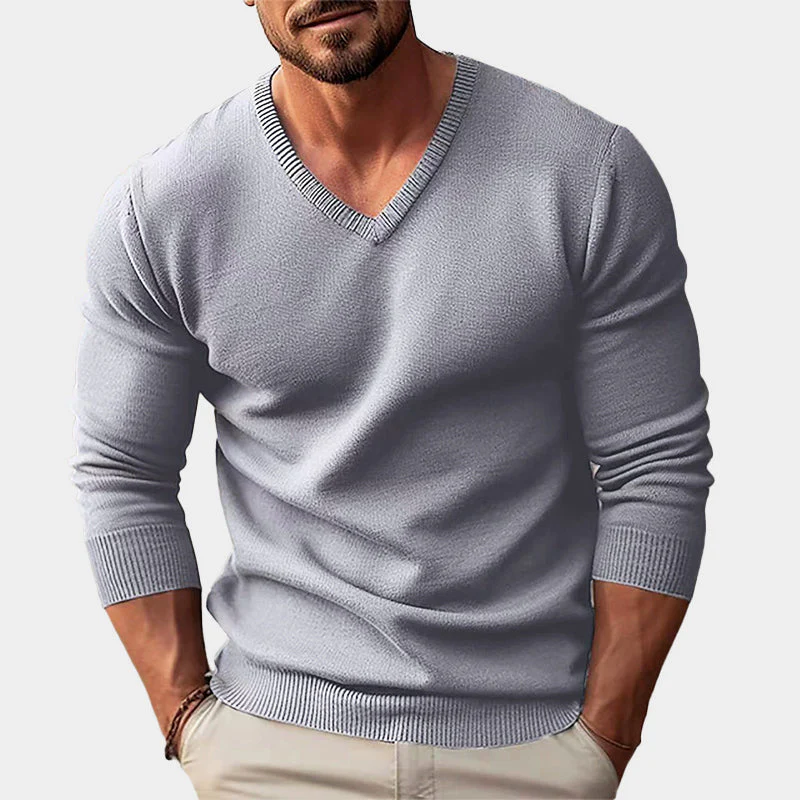 Men’s Everyday V-Neck Knit Sweater - Image 5