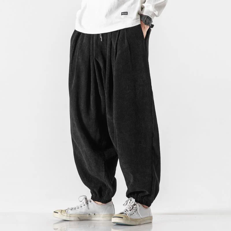 Men’s Loose Corduroy Pants with Elastic Cuffs - Image 3