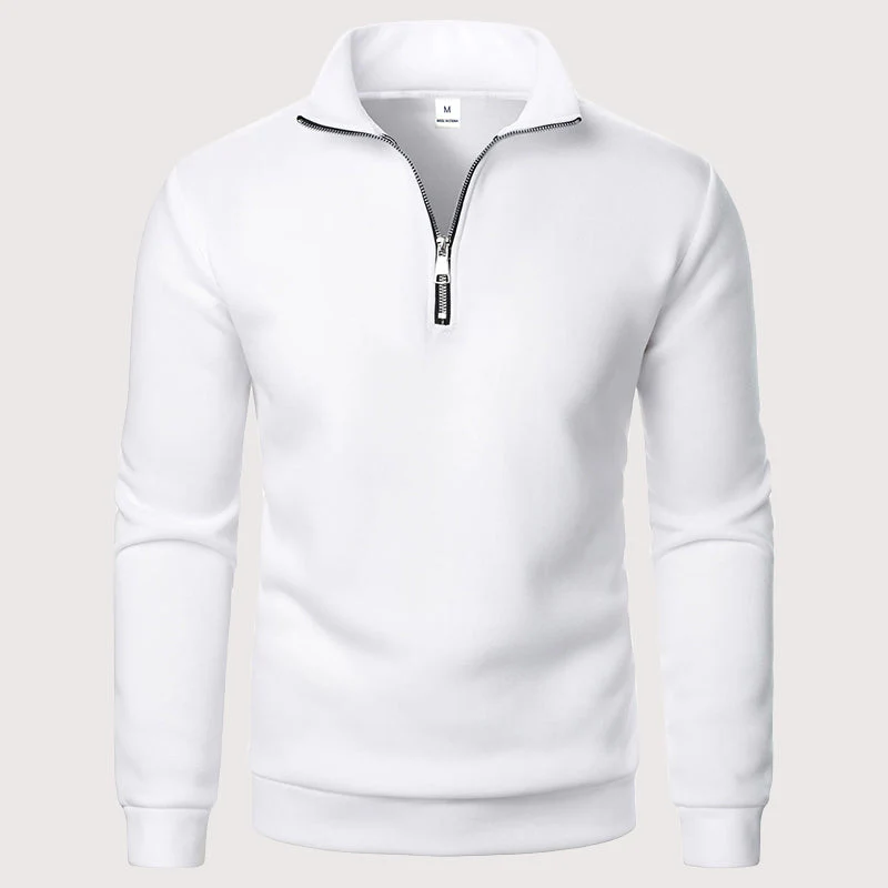 Men’s Quarter-Zip Sweatshirt with Stand Collar - Image 3