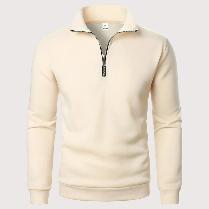 Men’s Quarter-Zip Sweatshirt with Stand Collar - Image 4