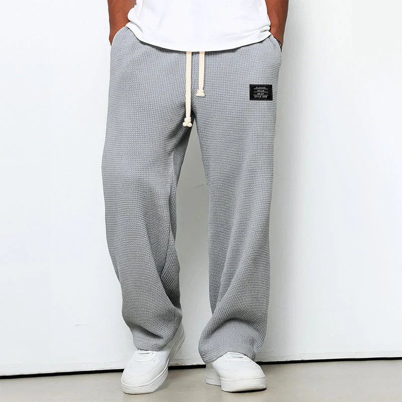 Men’s Waffle Knit Jogger Pants with Drawstring Waist - Image 4