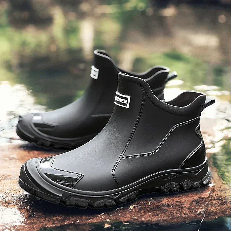 Men’s Waterproof Rain Boots with Grip Sole - Image 2