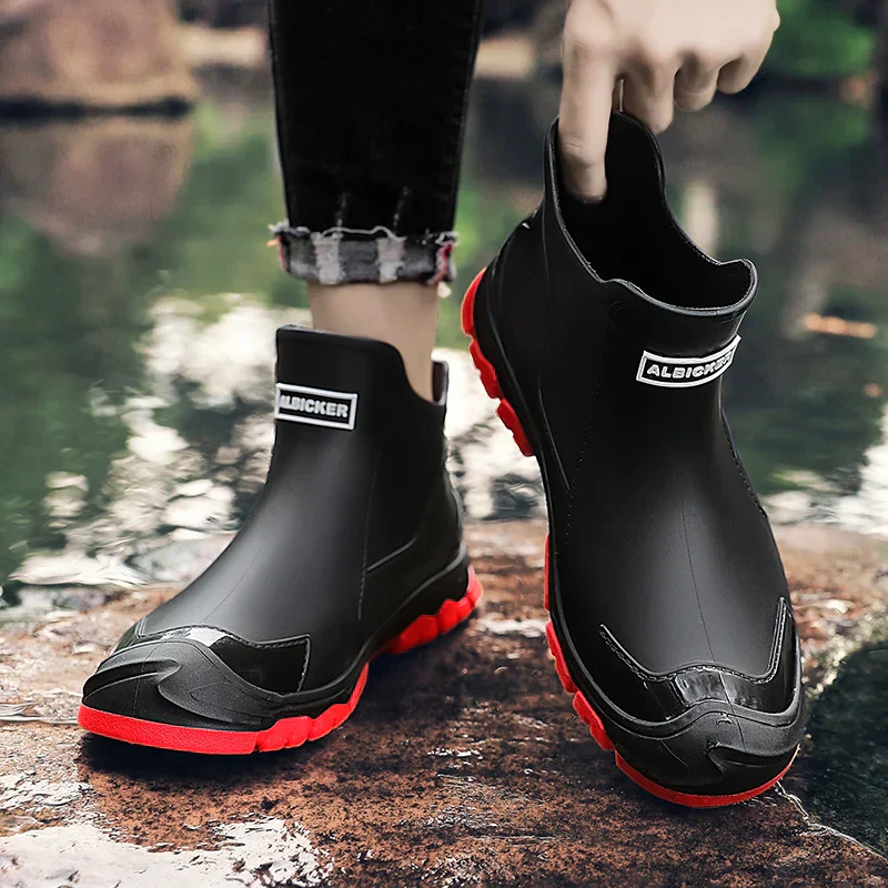 Men’s Waterproof Rain Boots with Grip Sole - Image 4