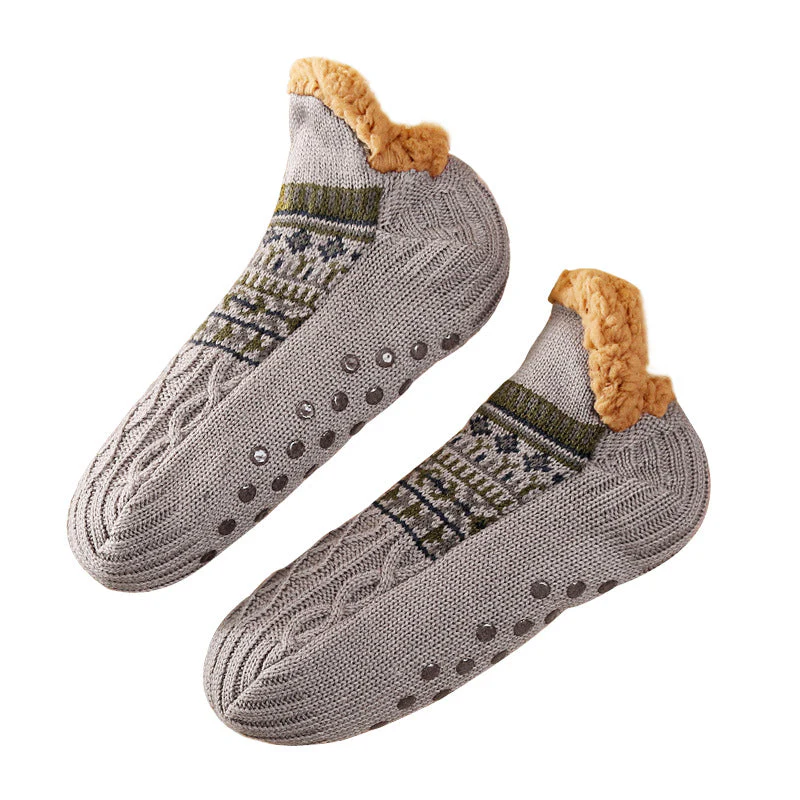 Men’s Winter Knit Slipper Socks with Lined Interior - Image 6