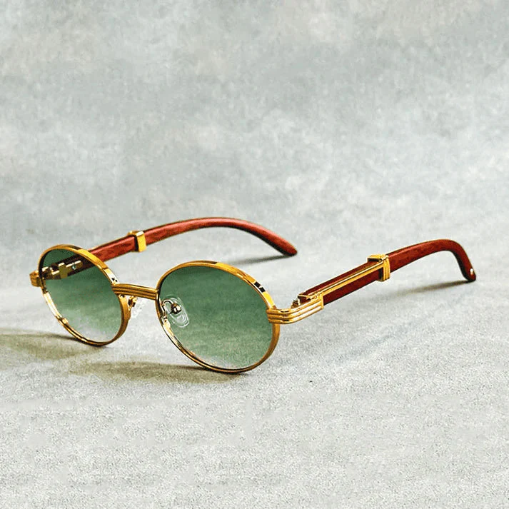 Oval Frame Sunglasses with Tinted Lenses - Image 2