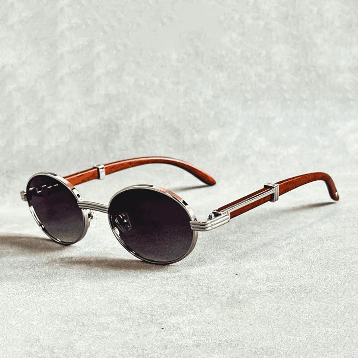 Oval Frame Sunglasses with Tinted Lenses - Image 4