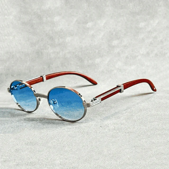 Oval Frame Sunglasses with Tinted Lenses - Image 5
